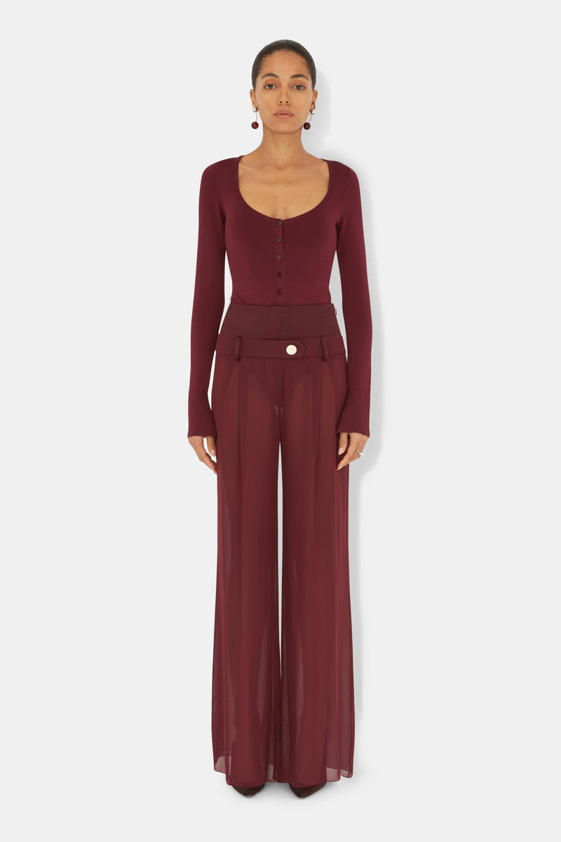 Buttoned Up Body - Mahogany