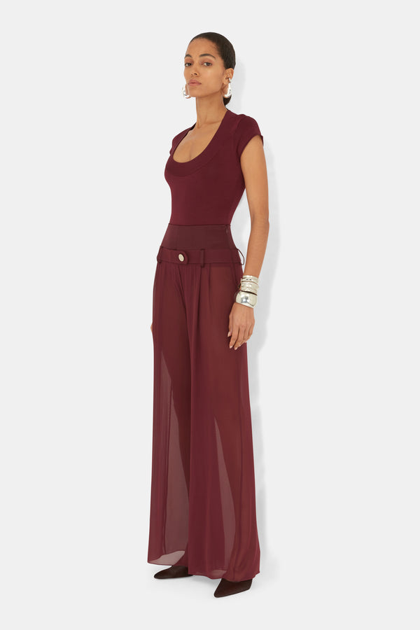 Sasha Capsleeve Body - Mahogany