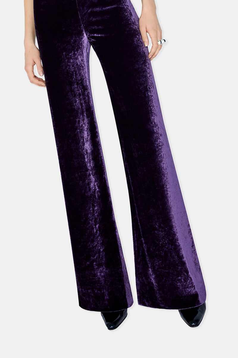 Velvet Trouser - Blackcurrant