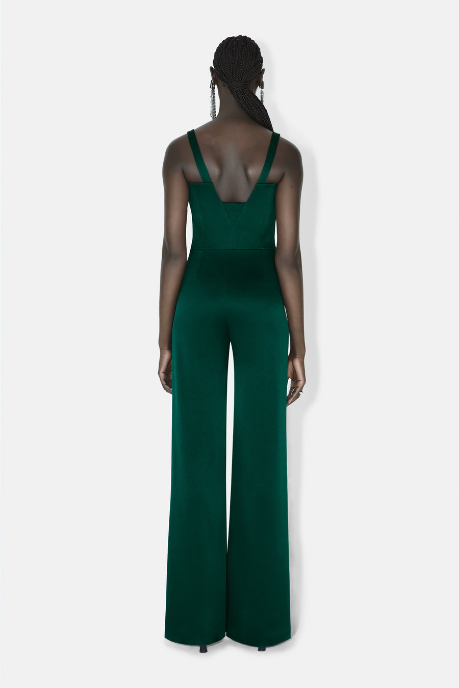 Wide Leg Corset Jumpsuit - Pine
