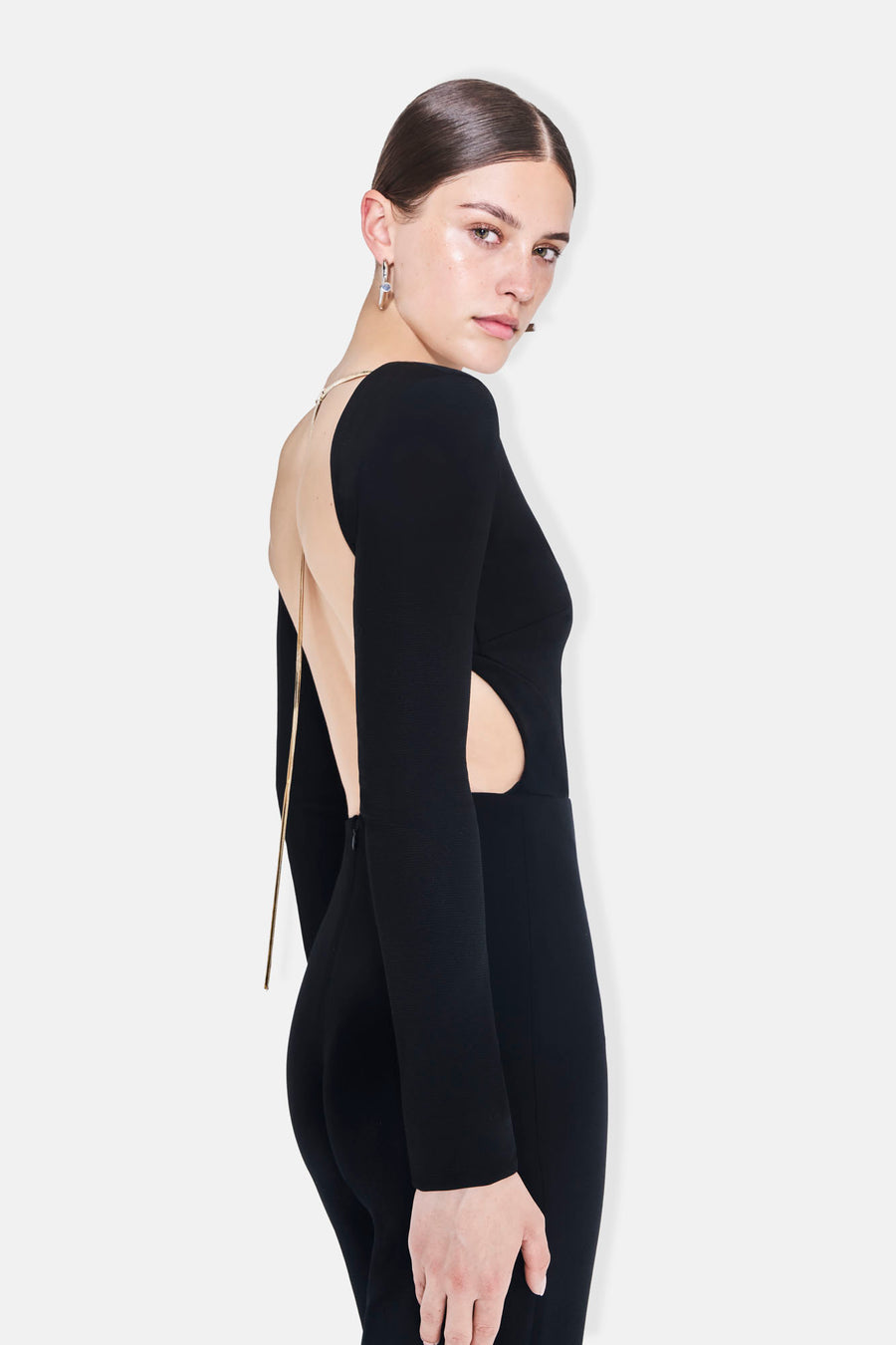 Liquid Chain Jumpsuit - Black