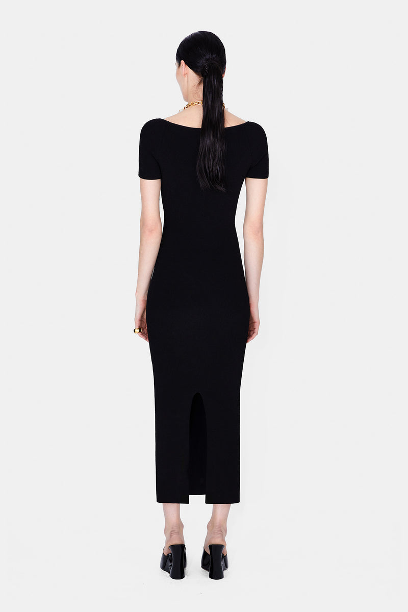 Gaia Short Sleeve Dress - Black