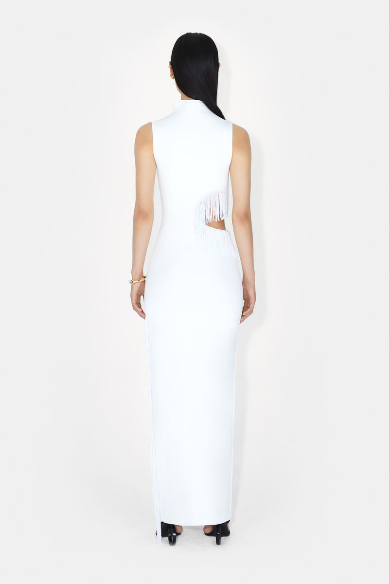 Beaded Nova Dress - White