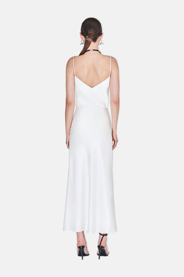 Satin Valletta Bridal Skirt - White