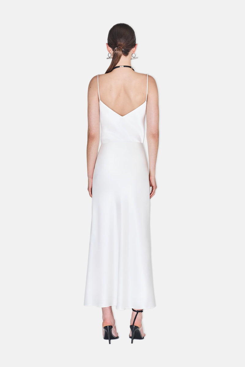 Satin Valletta Bridal Skirt - White