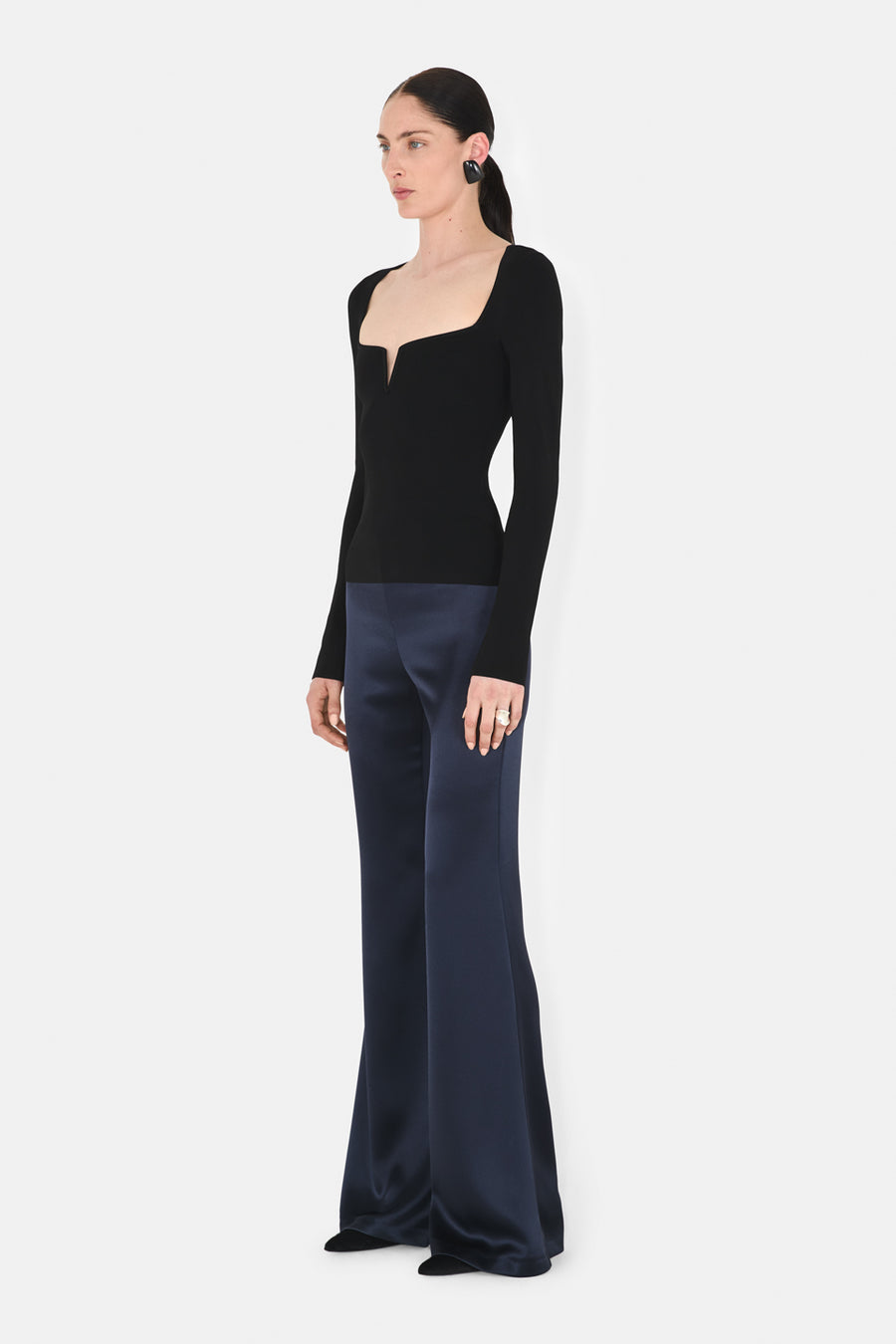 FREYA LONG SLEEVE TOP - BLACK