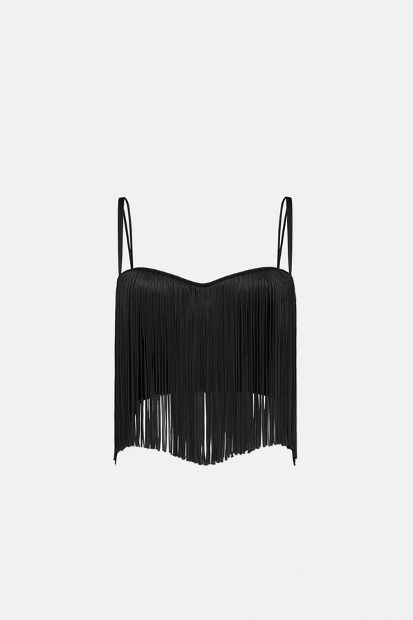 Fringe Nyx Bralette - Black