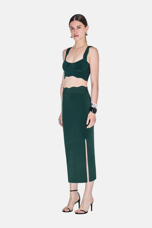 Delia Scalloped Skirt - Eden