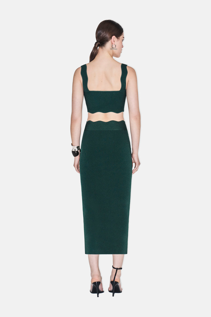 Delia Scalloped Skirt - Eden