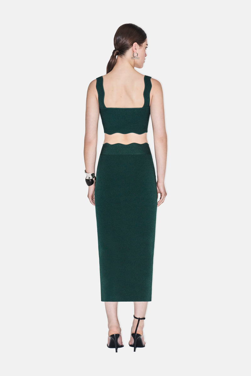 Delia Scalloped Skirt - Eden