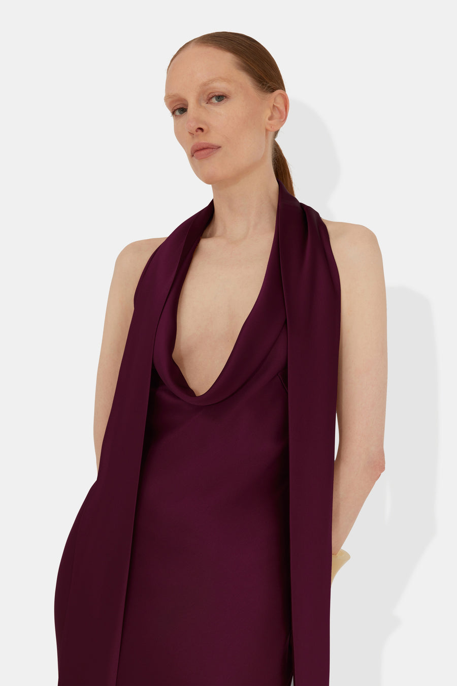 Delphinus Dress - Mahogany