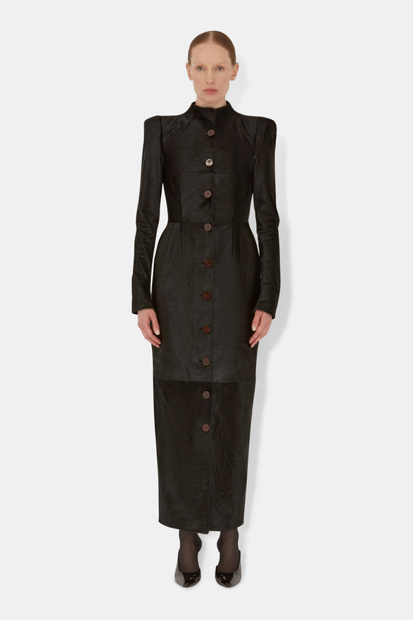 Onyx Coat Dress - Black Onyx