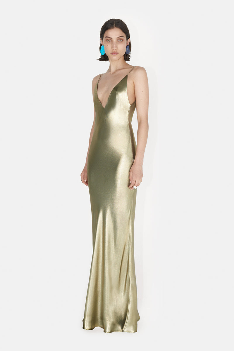 Galvanized Slip Dress - Gold – Galvan London UK