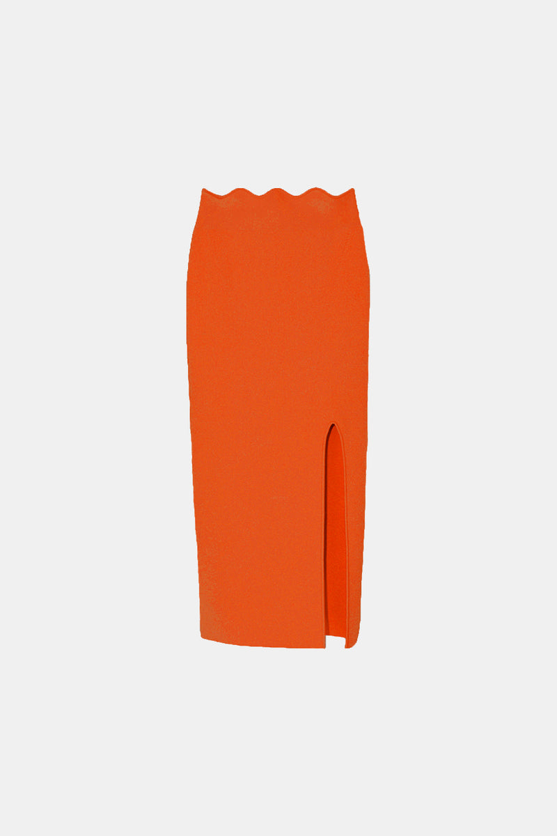 Delia Scalloped Skirt - Arancio