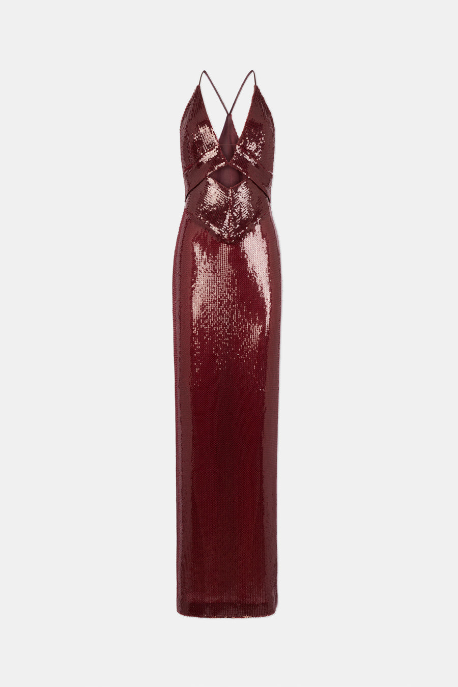 Galvanized Prism Dress - Blood Red
