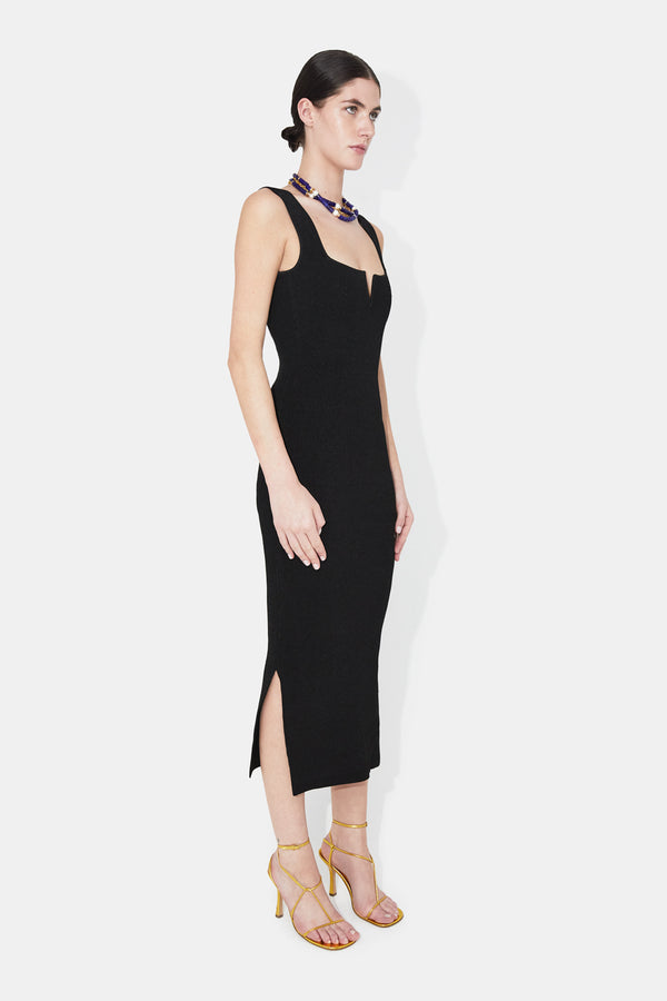 Freya V Back Dress - Black