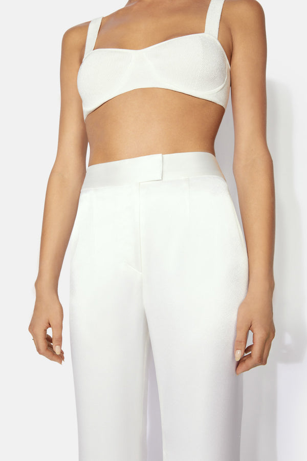 Julianne Bridal Trousers - Liquid White