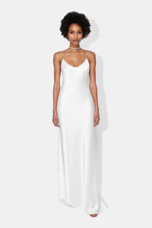 Praiano Bridal Slip Dress - White