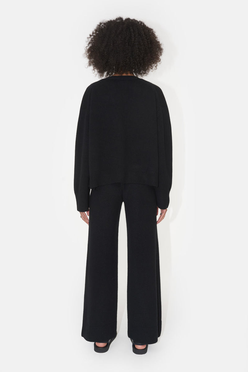 Theia Pearl Cardigan - Black