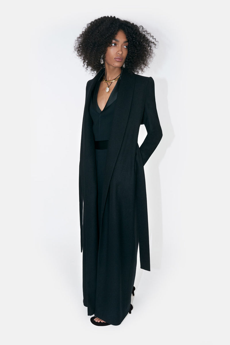 Cashmere Trench Coat - Black