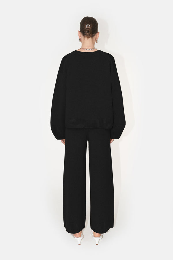Theia Cashmere Sweater - Black