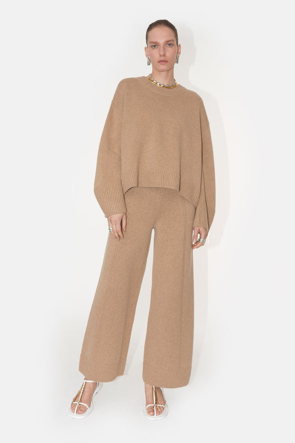 Theia Cashmere Sweater - Camel