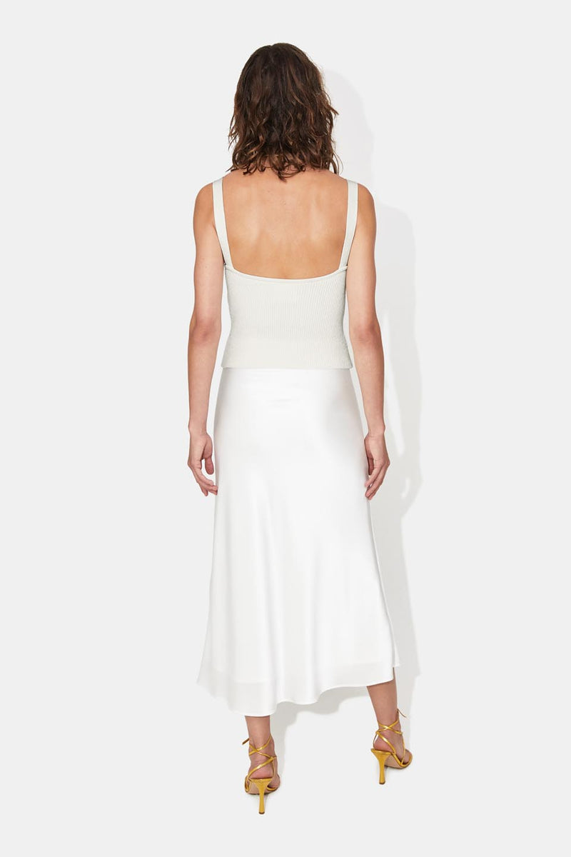 Satin Valletta Bridal Skirt - White