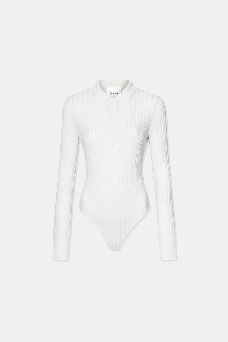 Rhea Long Sleeve Body Suit - Ivory