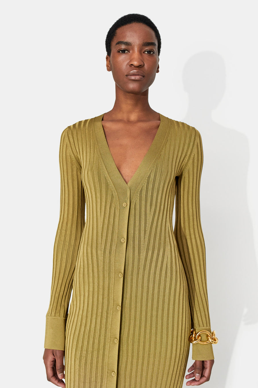 Rhea Lounge Dress Olive Galvan