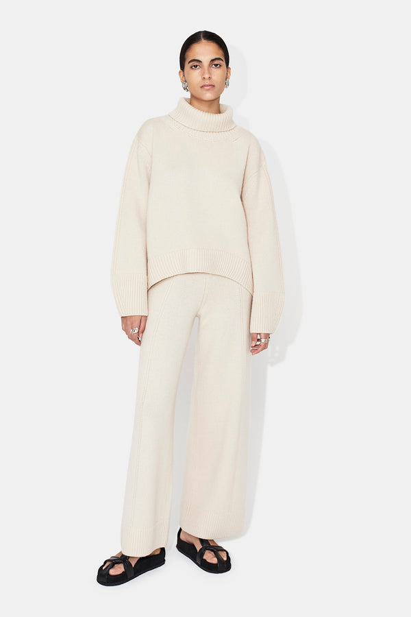 Theia Cashmere Trousers - Creme