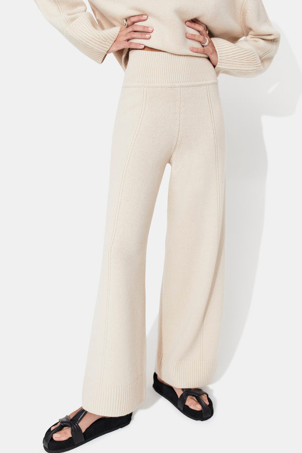 Theia Cashmere Trousers - Creme