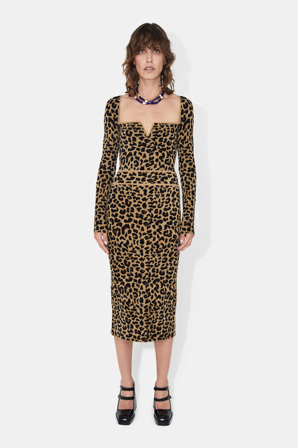 Freya Long Sleeved Top - Leopard