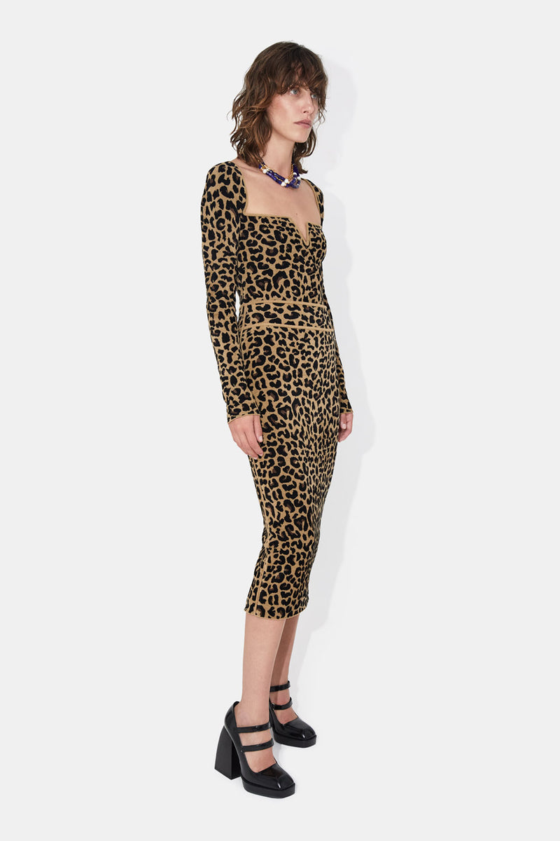 Freya Long Sleeved Top - Leopard