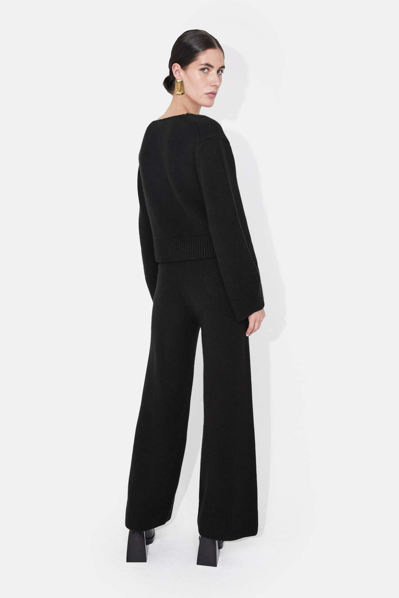 Theia Cashmere Trousers - Black