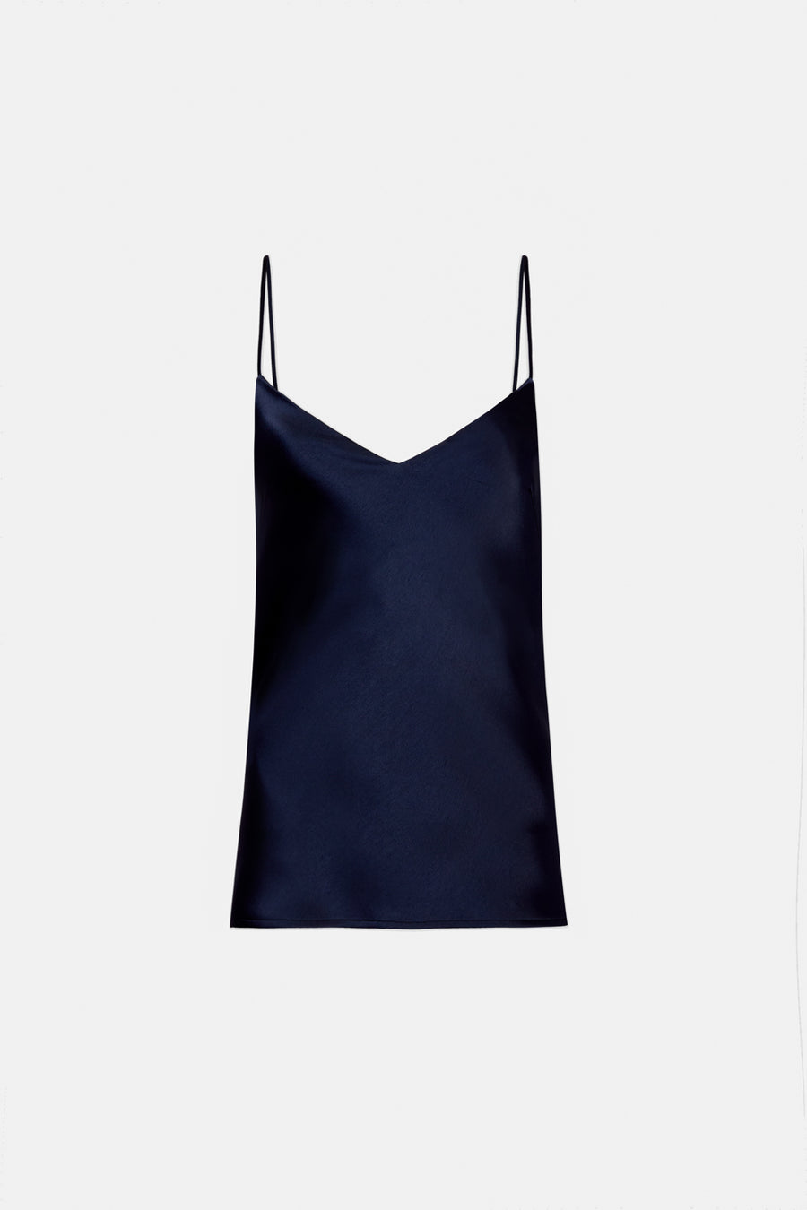 Satin V Neck Camisole - Midnight
