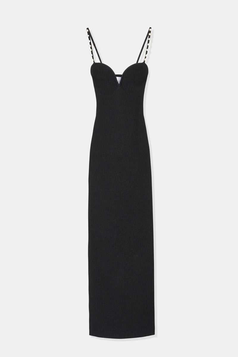 Thalia Pearl Dress - Black