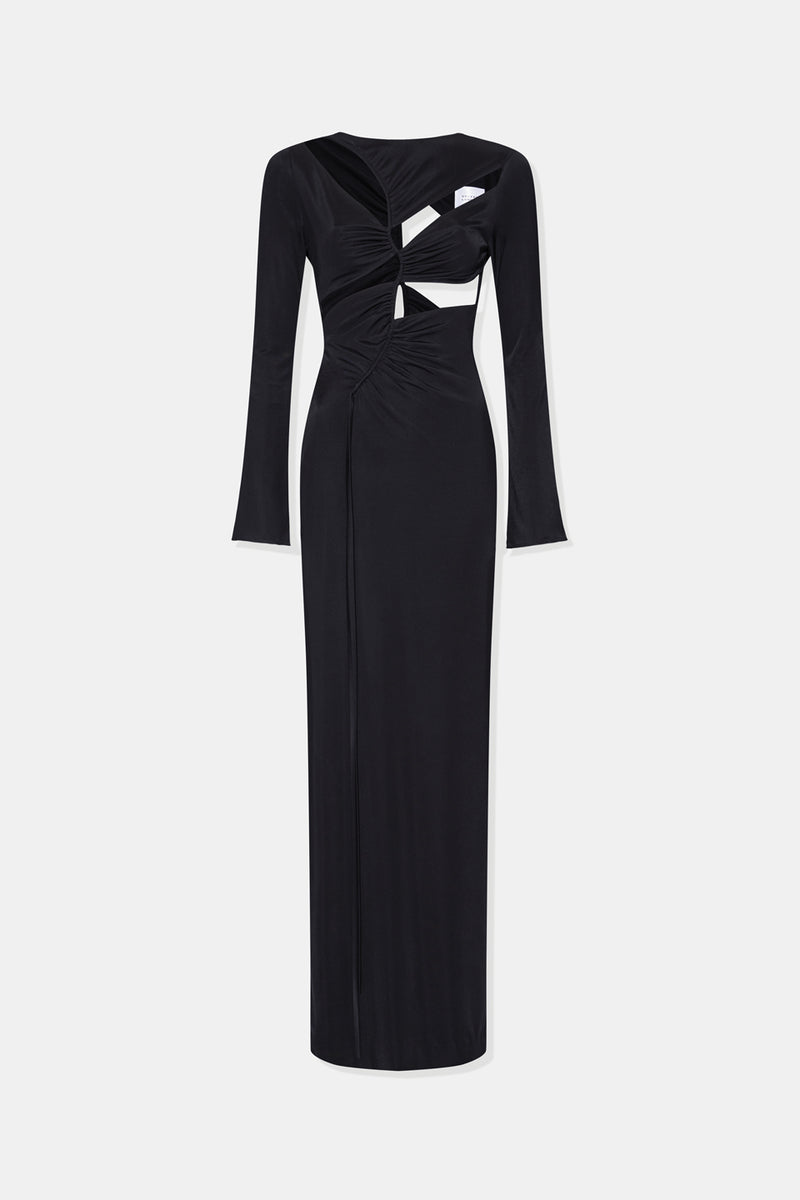 Vertebrae Dress - Black – Galvan London UK
